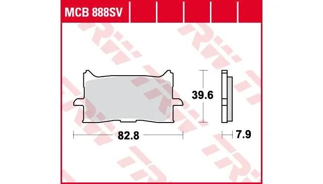 Trw remblokken mcb 888 brake pads sinter mcb 888 sv