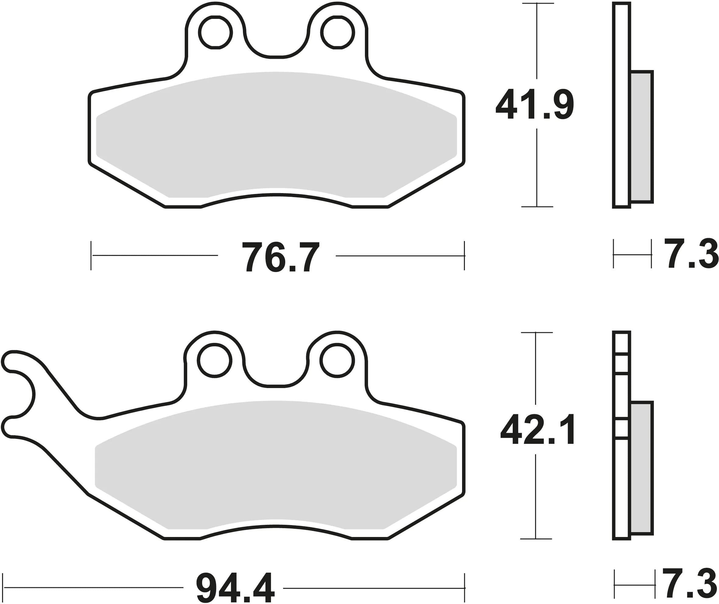 Trw bremsbelag mcb 734 brake pads organ. mcb 734