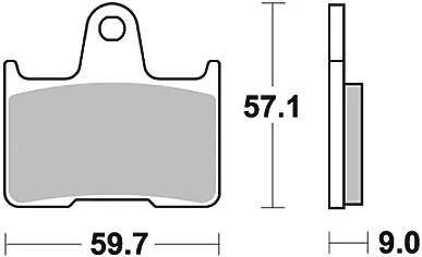 Trw remblokken mcb 729 brake pads organ. mcb 729