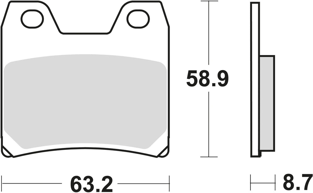Trw remblokken mcb 725 brake pads organ. mcb 725