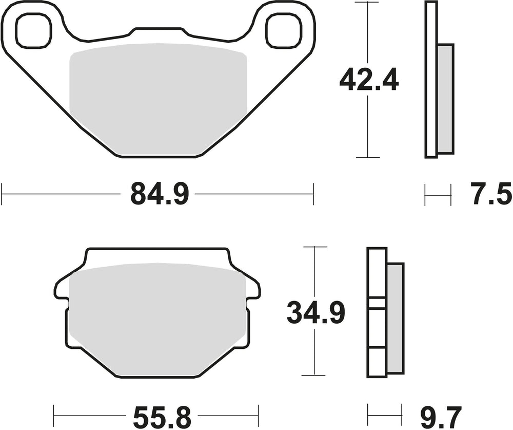 Trw remblokken mcb 657 brake pads organ. mcb 657