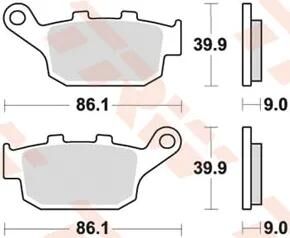 Trw remblokken mcb 841 brake pads organ. mcb 841