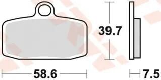 Trw remblokken mcb 842 brake pads sinter mcb 842 si