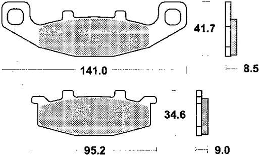 Trw remblokken mcb 569 brake pads organ. mcb 569