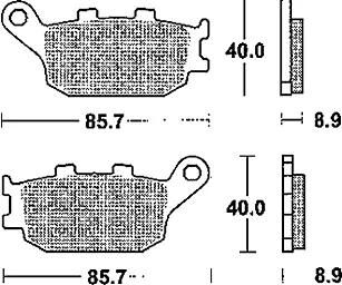 Trw remblokken mcb 634 brake pads organ. mcb 634