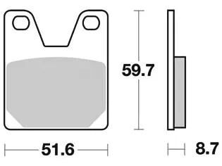 Trw remblokken mcb 702 brake pads organ. mcb 702