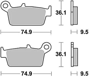 Trw remblokken mcb 575 brake pads organ. mcb 575