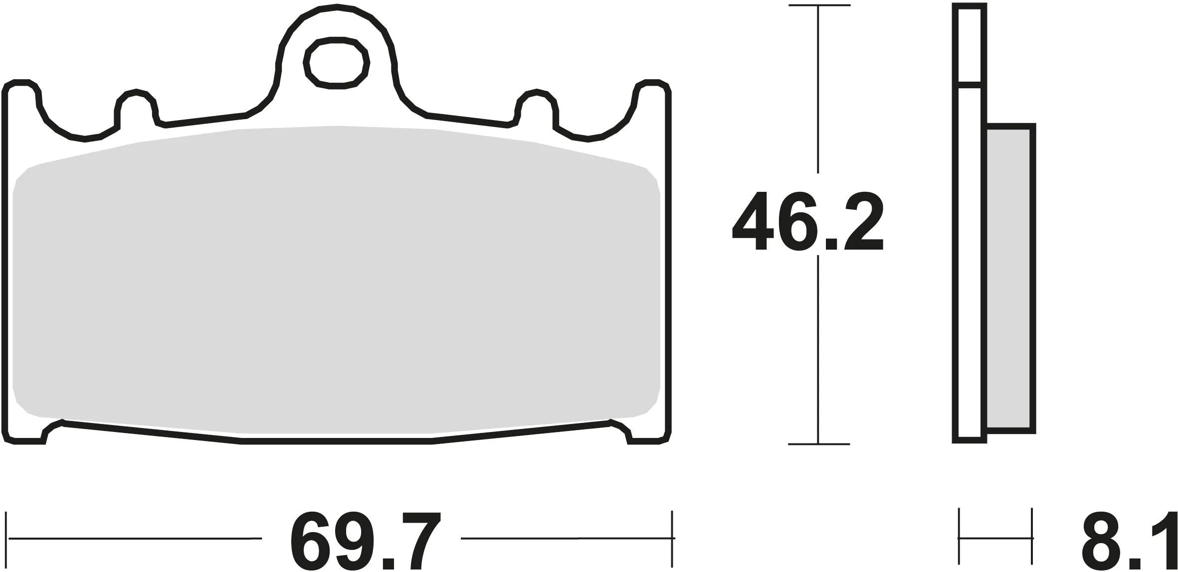 Trw bremsbelag mcb 602 brake pad mcb 602 crq hyper carbon racing