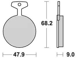 Trw remblokken mcb 44 brake pads organ. mcb 44