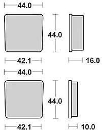 Trw remblokken mcb 506 brake pads organ. mcb 506