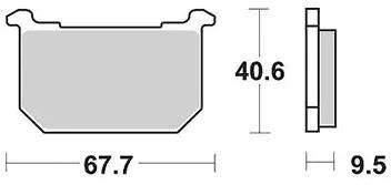 Trw remblokken mcb 516 brake pads organ. mcb 516