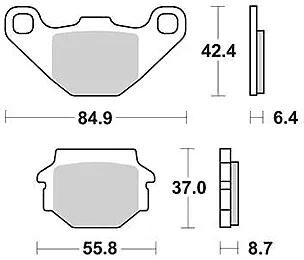 Trw remblokken mcb 517 brake pads organ. mcb 517