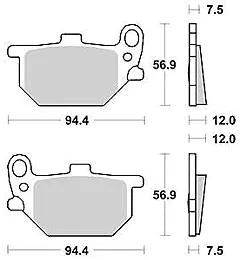 Trw remblokken mcb 520 brake pads organ. mcb 520