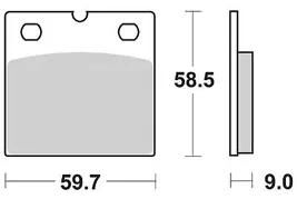 Trw remblokken mcb 533 brake pads sinter mcb 533 sv