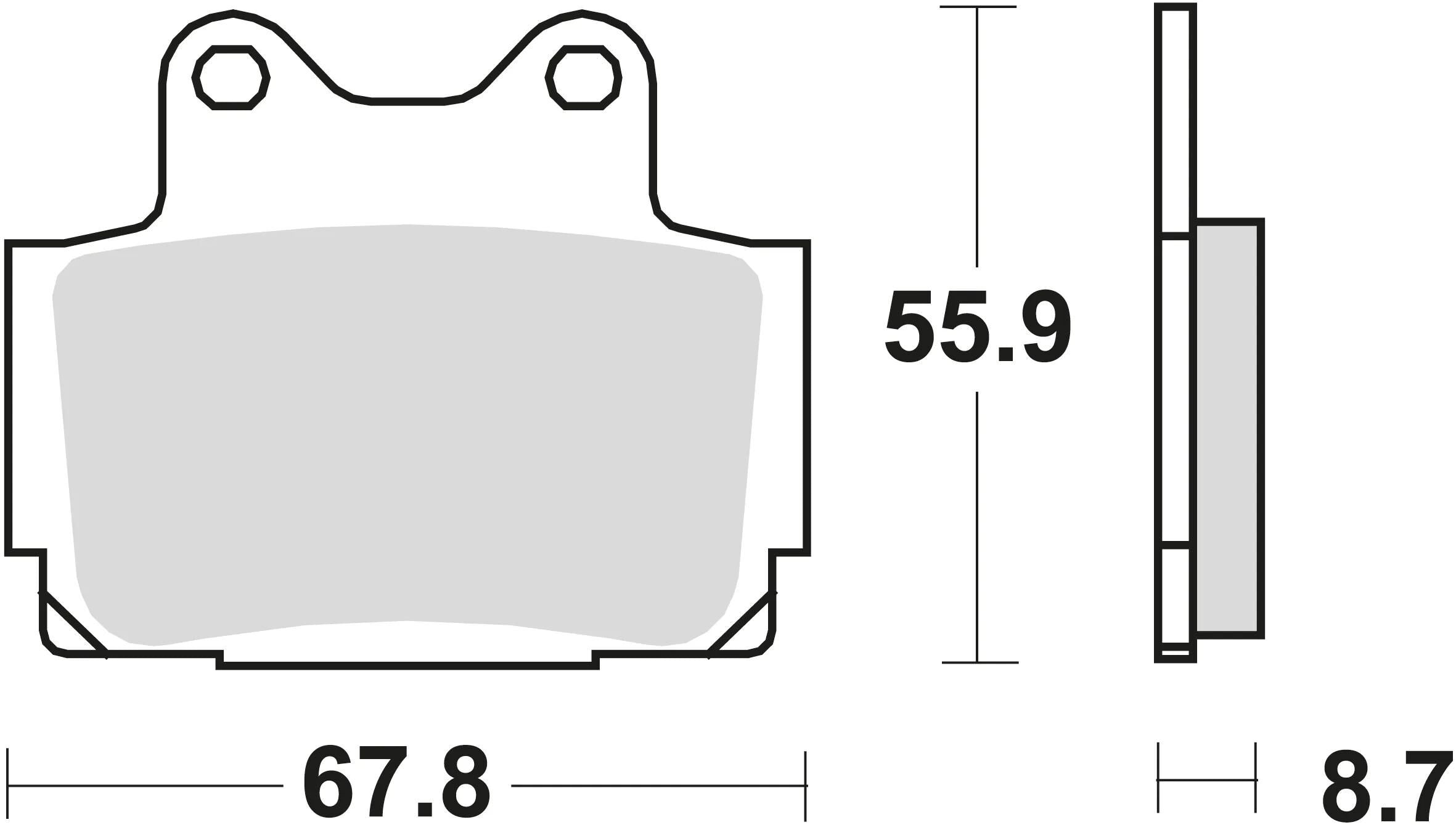 Trw bremsbelag mcb 541 brake pads sinter mcb 541 sh