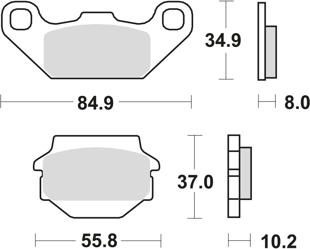 Trw remblokken mcb 560 brake pads organ. mcb 560