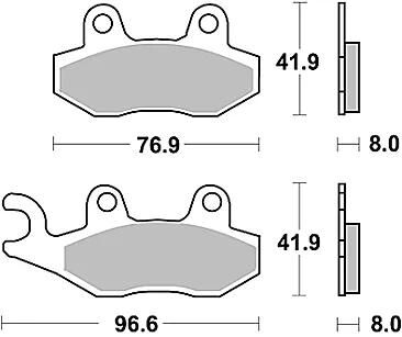 Trw remblokken mcb 582 brake pads sinter mcb 582 sh