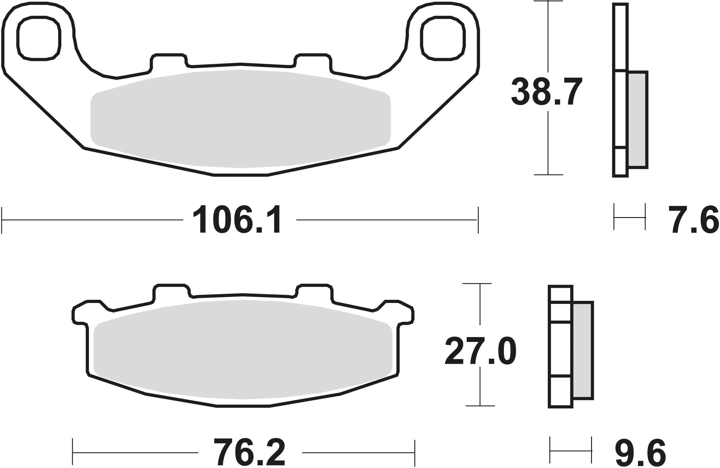 Trw bremsbelag mcb 586 brake pads sinter mcb 586 sv