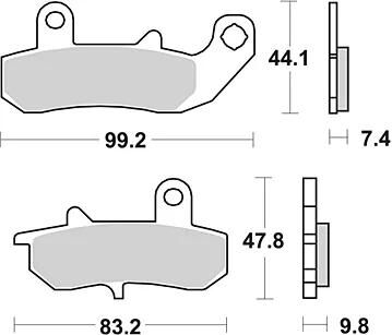 Trw remblokken mcb 612 brake pads sinter mcb 612 sh