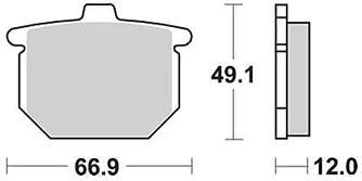 Trw remblokken mcb 62 brake pads organ. mcb 62