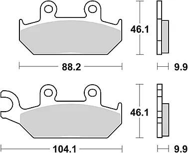 Trw remblokken mcb 627 brake pads sinter mcb 627 sv