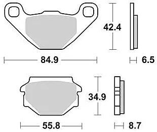 Trw remblokken mcb 628 brake pads organ. mcb 628