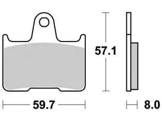 Trw remblokken mcb 691 brake pads organ. mcb 691