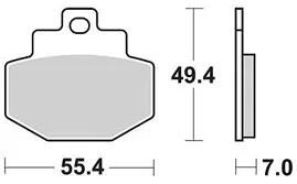 Trw remblokken mcb 727 brake pads organ. mcb 727