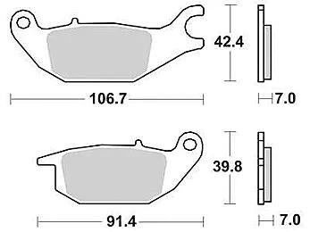 Trw remblokken mcb 738 brake pads organ. mcb 738