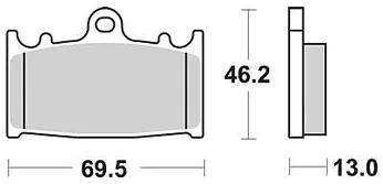 Trw remblokken mcb 741 brake pads organ. mcb 741