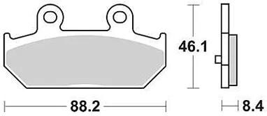 Trw remblokken mcb 751 brake pads organ. mcb 751