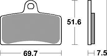 Trw bremsbelag mcb 780 brake pads sinter mcb 780 sv