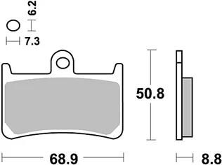 Trw remblokken mcb 611 brake pads sinter mcb 611 trq