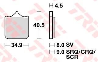Trw remblokken mcb 829 brake pads sinter mcb 829 trq