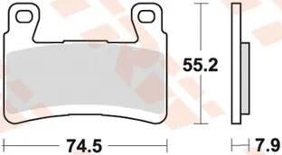 Trw remblokken mcb 850 brake pads sinter mcb 850 trq