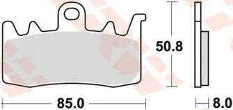 Trw remblokken mcb 856 brake pads sinter mcb 856 trq