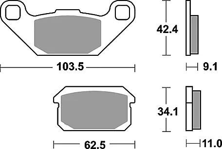 Trw bremsbelag mcb 805 brake pads sinter mcb 805 si