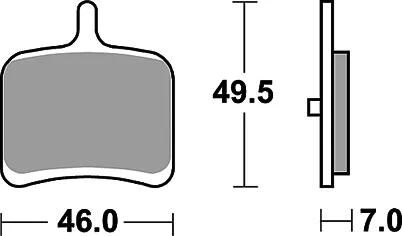 Trw remblokken mcb 811 brake pads sinter mcb 811 sh