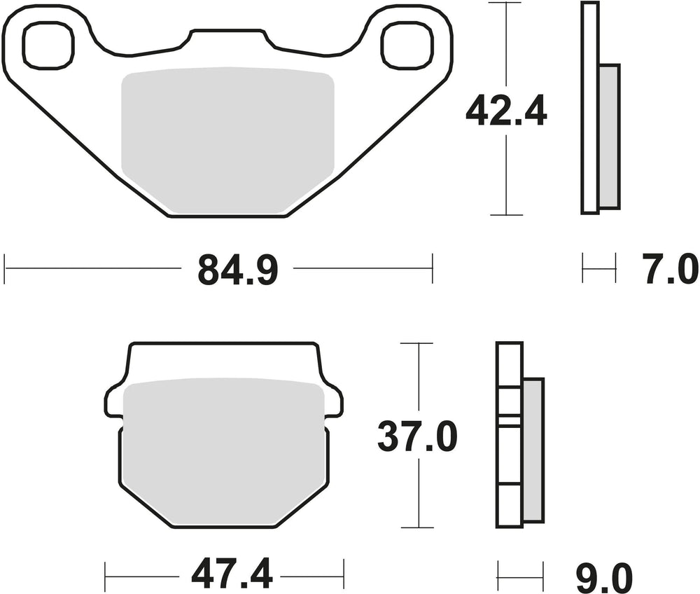 Trw remblokken mcb 519 brake pads organ. mcb519ec