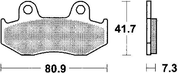 Trw remblokken mcb 534 brake pads organ. mcb534srm