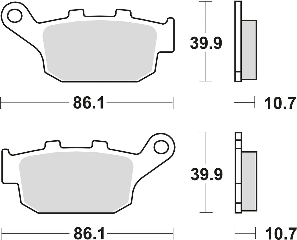Trw remblokken mcb 585 brake pads sinter mcb585srm