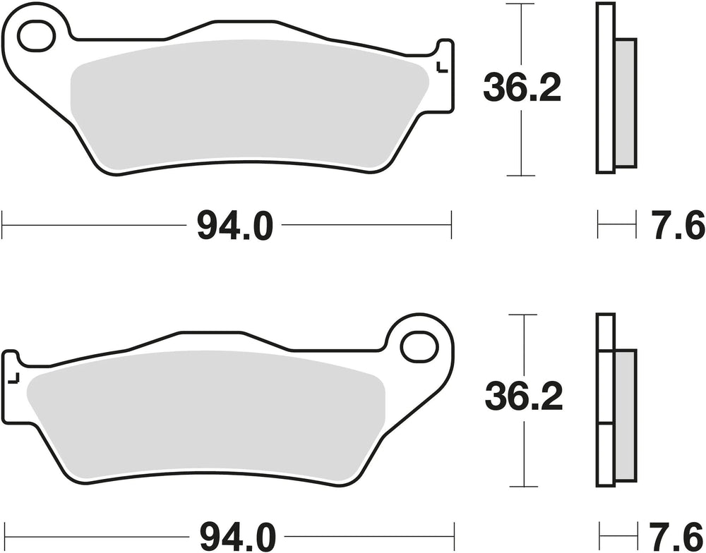 Trw remblokken mcb 648 brake pads sinter mcb648srm
