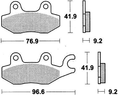 Trw remblokken mcb 663 brake pads sinter mcb663srm
