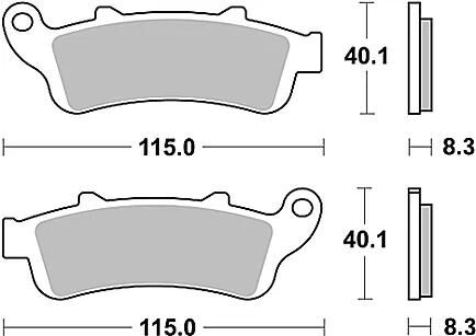 Trw remblokken mcb 704 brake pads sinter mcb704srm