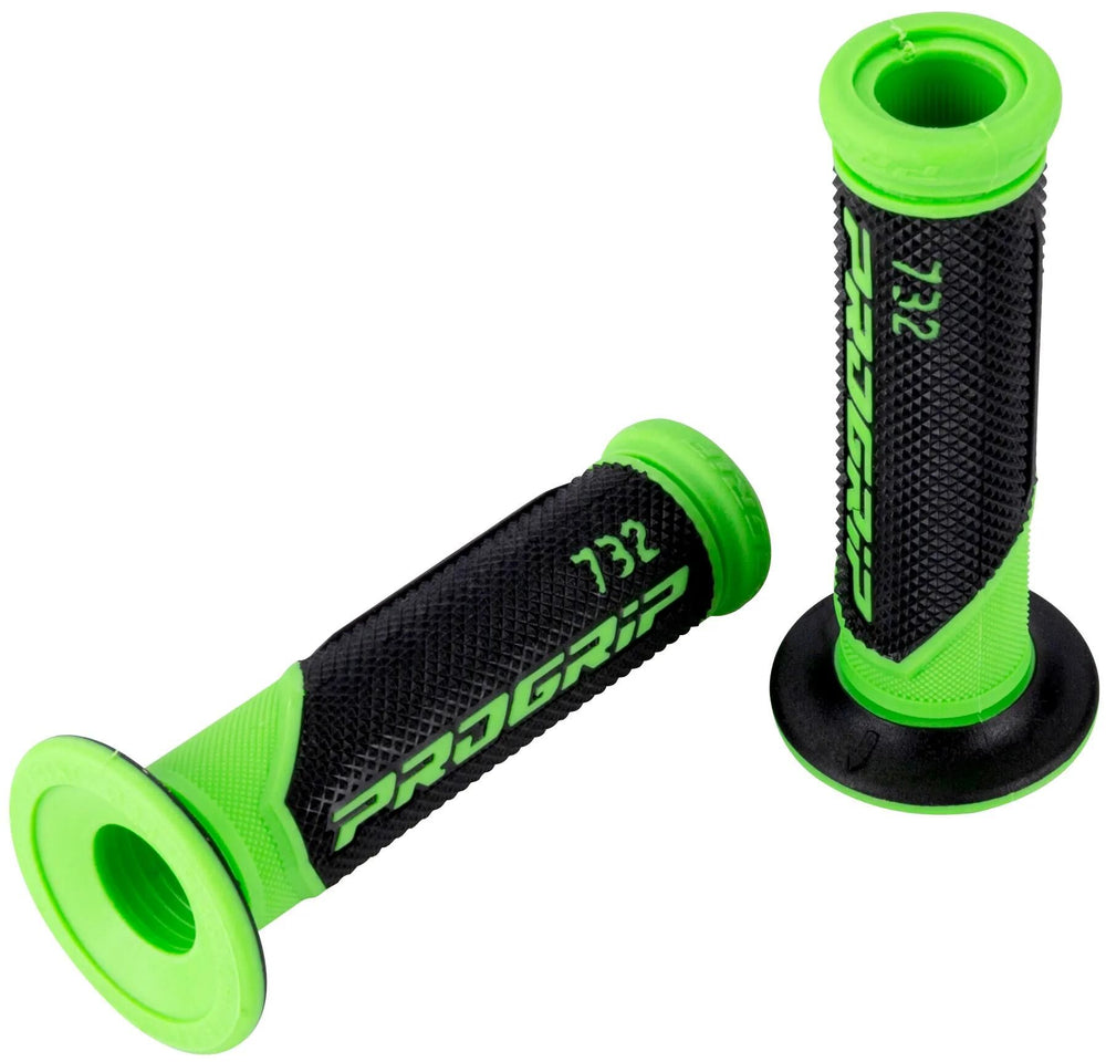 Progrip rubber handvat 732 rubber grip 732 gn sw 125mm open.fluo