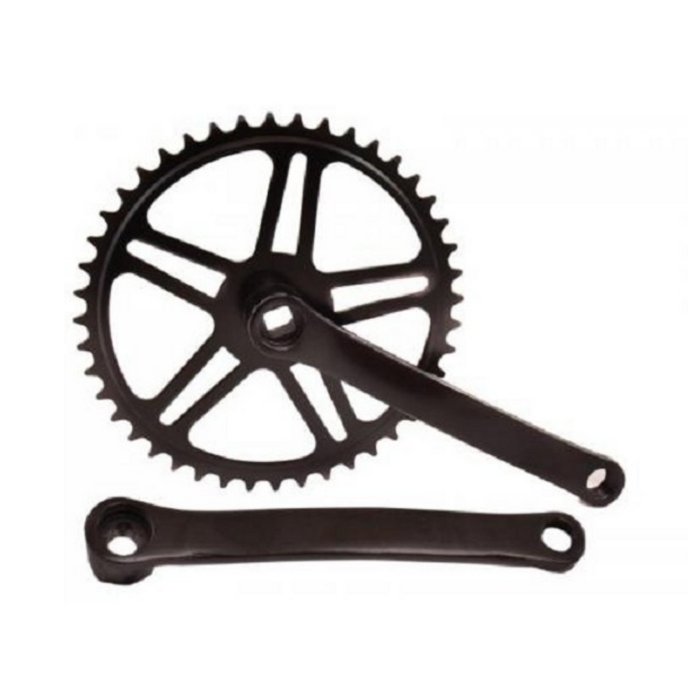 Falkx zwart stalen crankstel 44t zwart