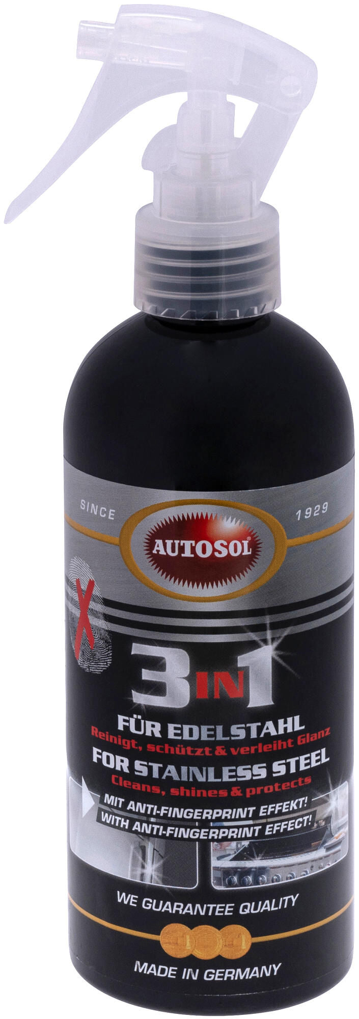 Autosol reiniger voor roestvrij staal 3in1 stainless steel cleaner 3 250 ml