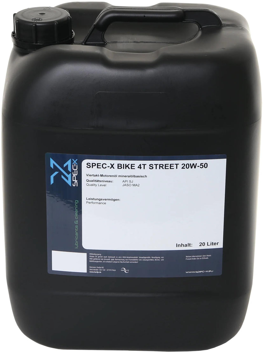 Spec-x motorolie bike 4t street motor oil 4t 20w-50 stre 20l bike