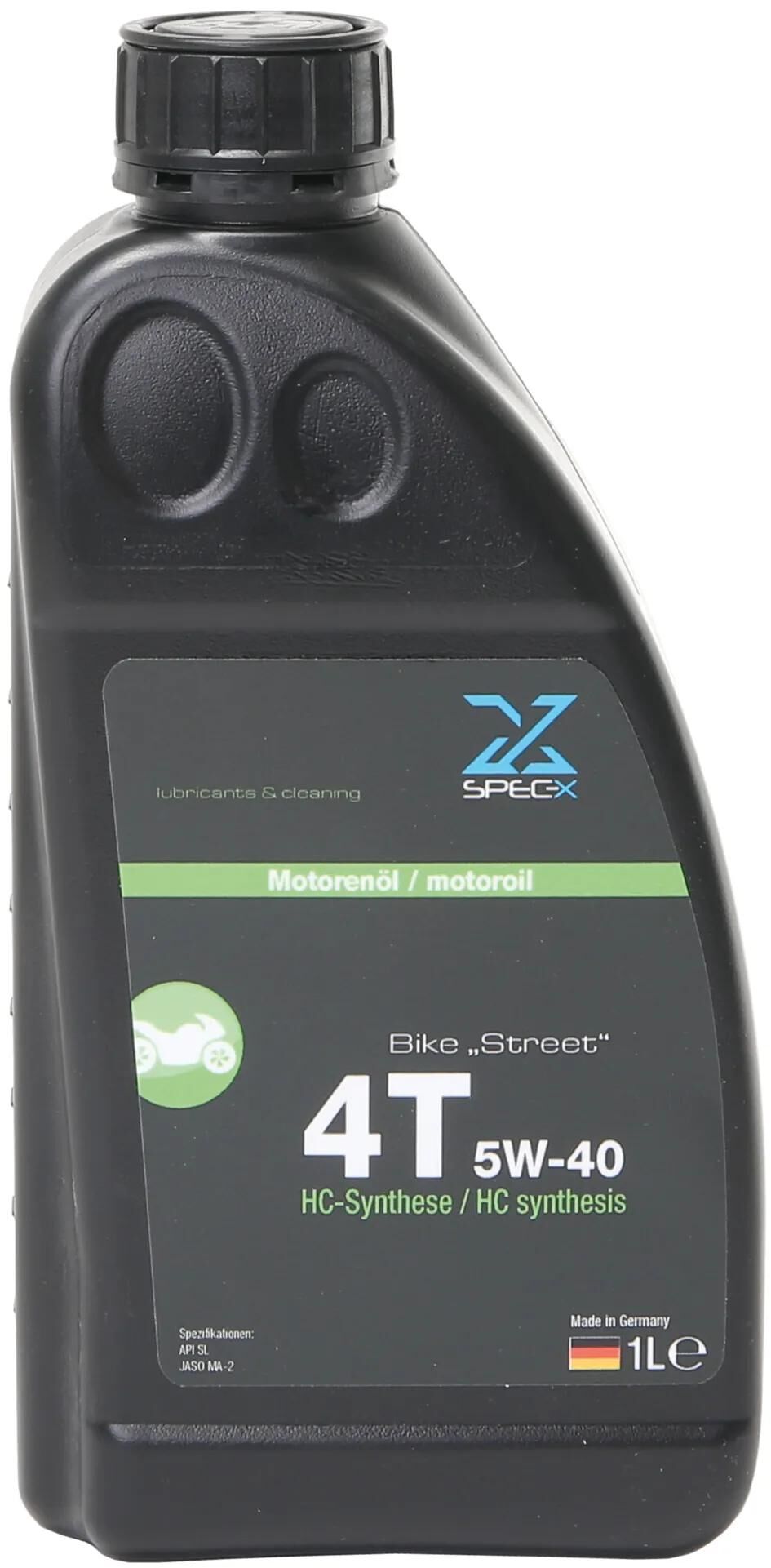 Spec-x motoröl bike 4t street motor oil 4t 5w-40 stree 1l bike