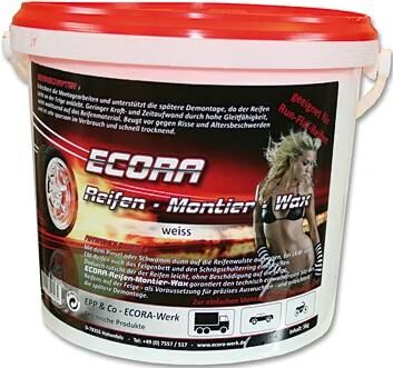Ecora reifenmontierwax tire mounting wax white 5 kg bucket